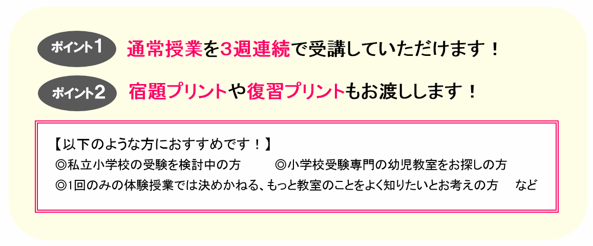 おためし入会のポイント